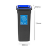 Freestanding Colour Coded Recycling Bin in Black - Available in 3 Sizes