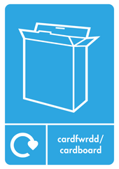 A5 Bilingual Cardboard Recycling Sticker