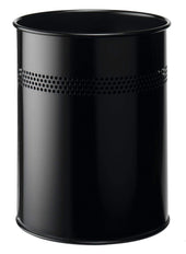 Circular Steel Waste Bin with Perforated Ring - 15 Litre