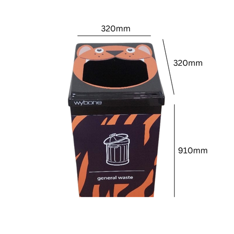 Box Cycle Novelty Animal Recycling Bins - 60 Litre