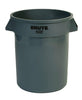 Large round 75 litre dustbin in grey.  Featuring Brute wording to the front and moulded handles to the sides