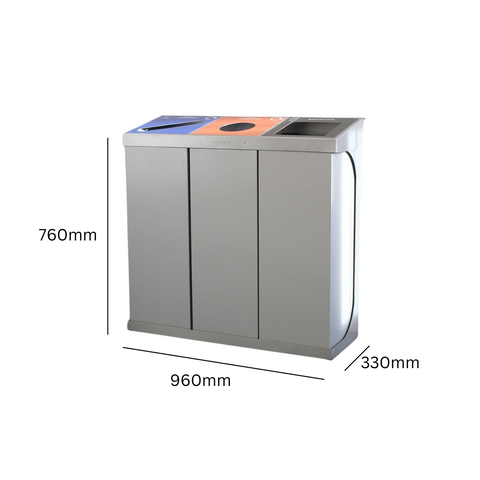 C-Bin Triple Recycling Bin - 180 & 240 Litre