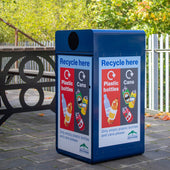 Galvanised Neotour  Steel Litter Bin - 112 Litre