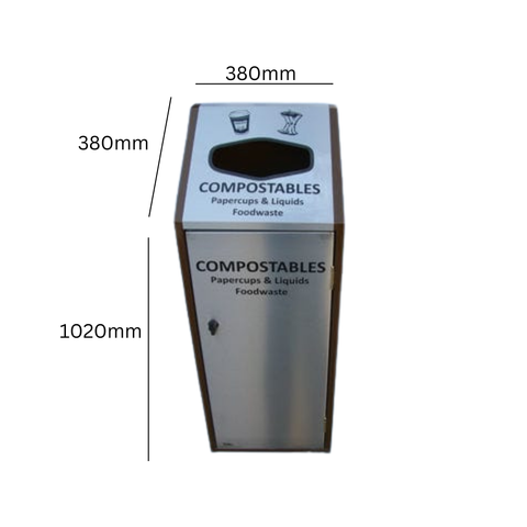 Recycling Bin with Painted Sides - 80 Litre