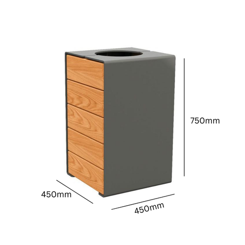 Cube Designed External Litter Bin - 120 Litre