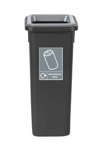 Freestanding Colour Coded Recycling Bin in Black - Available in 3 Sizes