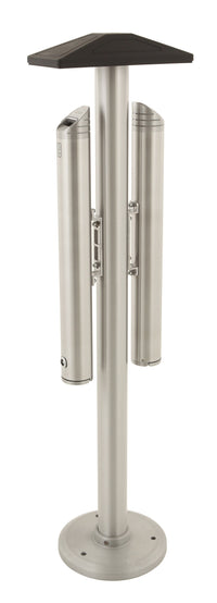 Aluminium Double Cigarette Bin - 5.4 Litre