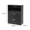 Wall Mounted Cigarette Bin with Rain Cover - 300 Butt Capacity