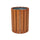Round Hardwood Slatted Litter Bin - 60 Litre