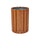 Round Hardwood Slatted Litter Bin - 60 Litre