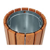 Round Hardwood Slatted Litter Bin - 60 Litre