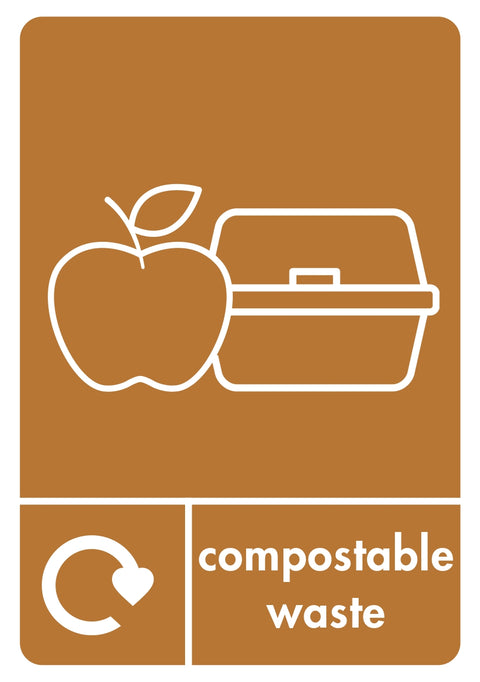 A5 Compostable Waste Sticker
