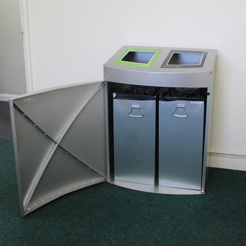 Console Double Recycling Bin - 160 Litre