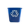 3 x Rubbermaid Rectangular Wastebaskets 12.9L - Blue