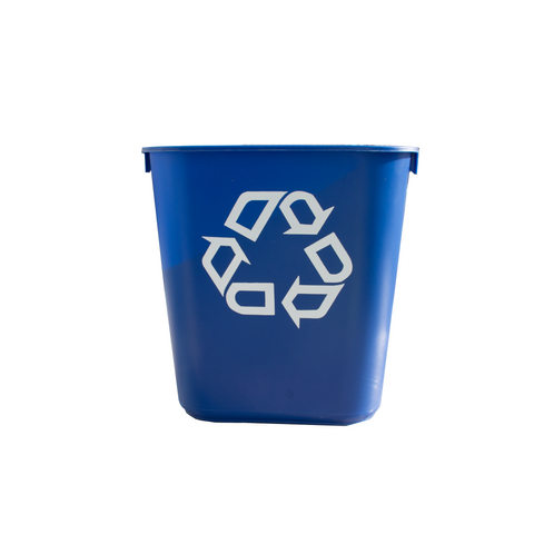 3 x Rubbermaid Rectangular Wastebaskets 12.9L - Blue