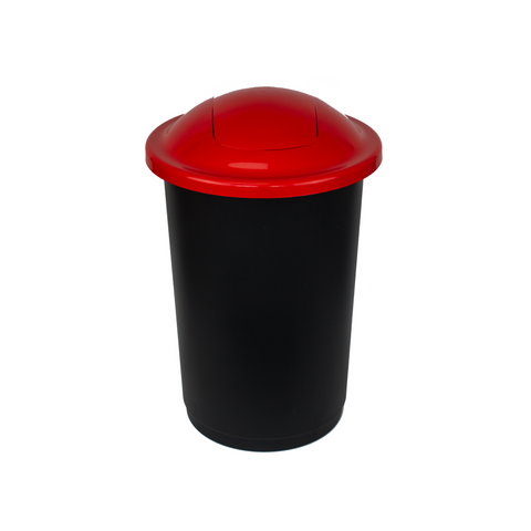 Round Top Push 50L Lid Recycling Bin