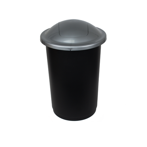 Round Top Push 50L Lid Recycling Bin
