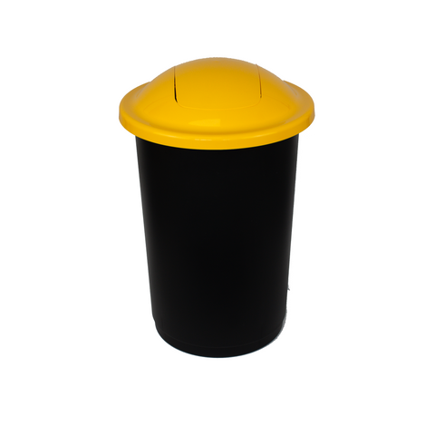 Round Top Push 50L Lid Recycling Bin