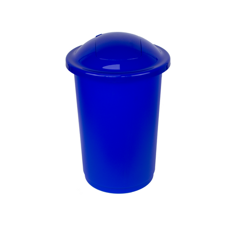 Round Top Push 50L Lid Recycling Bin
