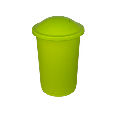 Round Top Push 50L Lid Recycling Bin