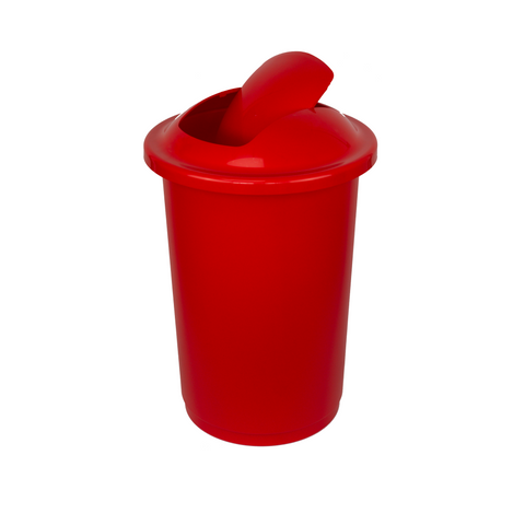 Round Top Push 50L Lid Recycling Bin