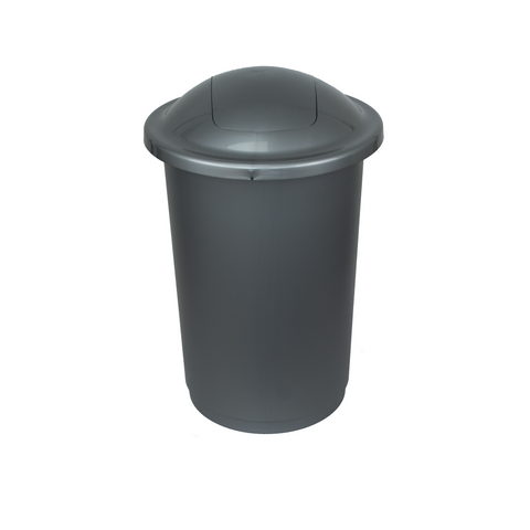 Round Top Push 50L Lid Recycling Bin