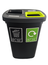 Large 2 Compartment Recycling Bin - 2x45 Litre