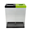 Double Clear Recycling Bins with Tray - Available in 2 Sizes