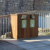 Hardwood Double Iroko Recycling Bin - 120 & 196 Litre Available