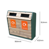 Double Timber Fronted Recycling Unit - 196 Litres