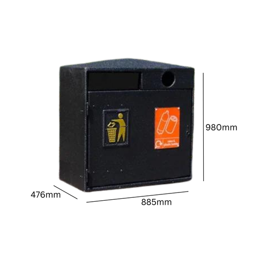 Double Never Rust Recycling Bin - 224 Litre
