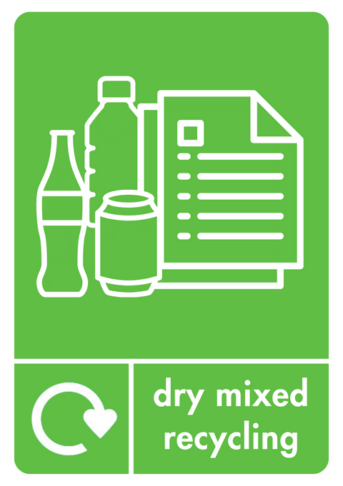 A5 Recycling Stickers - 17 Waste Streams Available