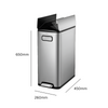 Eko Ecofly Butterfly Opening Slim Litter Bin - 30 Litre
