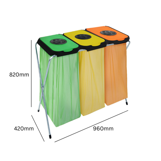 EKO Think Triple Bin Sackholder - 390 Litre