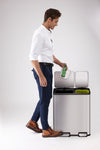 EcoCasa Foot Pedal Recycling Bin - 30+20 Litres