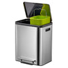 EcoCasa - 2 x 15 Litre Dual Compartment Recycling Bin