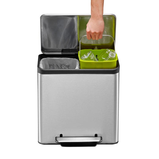 EcoCasa - 2 x 15 Litre Dual Compartment Recycling Bin