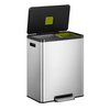 EcoCasa 36+24 Litre Foot Pedal Recycling Bin