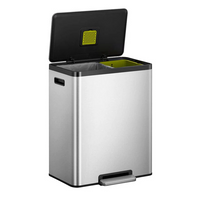 EcoCasa 36+24 Litre Foot Pedal Recycling Bin