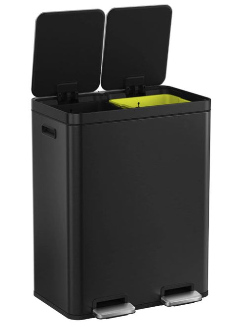 Eko Edison Dual Compartment Pedal Recycling Bin - 2 x 30 Litre