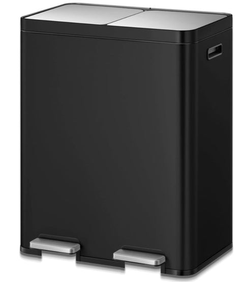 Eko Edison Dual Compartment Pedal Recycling Bin - 2 x 30 Litre