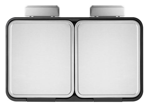 Eko Edison Dual Compartment Pedal Recycling Bin - 2 x 30 Litre