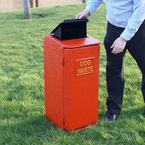 Glass Fibre Dog Waste Bin with Chute - Available in 2 Sizes