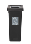 Freestanding Colour Coded Recycling Bin in Black - Available in 3 Sizes