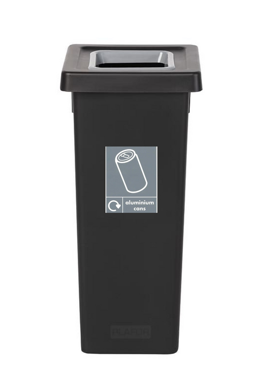 Freestanding Colour Coded Recycling Bin in Black - Available in 3 Sizes