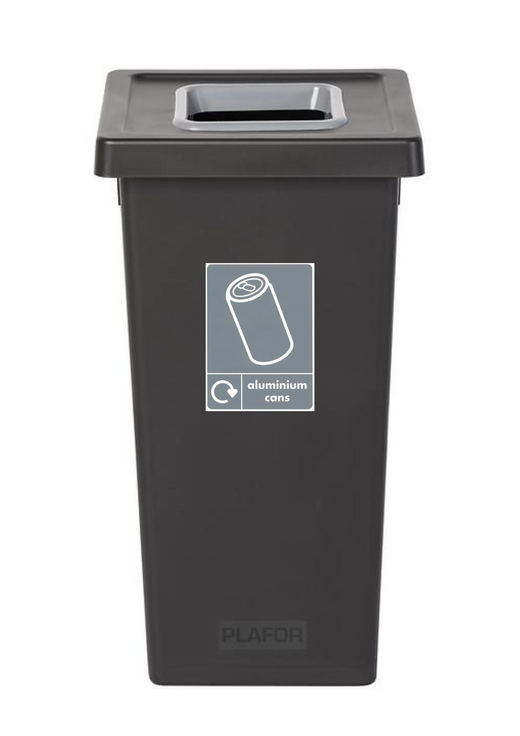 Freestanding Colour Coded Recycling Bin in Black - Available in 3 Sizes