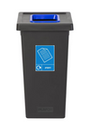 Freestanding Colour Coded Recycling Bin in Black - Available in 3 Sizes