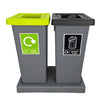 Double Internal Recycling Station - 2 x 50 Litre with Tray