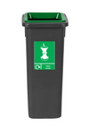 Freestanding Colour Coded Recycling Bin in Black - Available in 3 Sizes