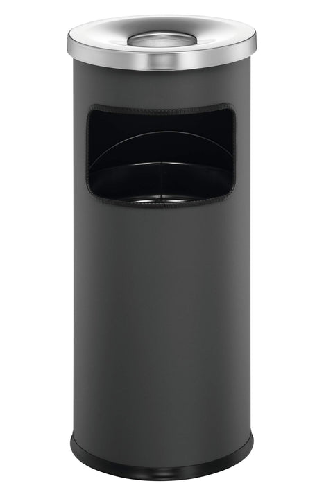 Freestanding Metal Waste bin with Self Extinguishing Ashtray
